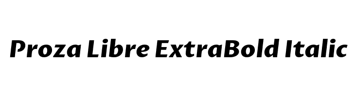 Proza Libre ExtraBold Italic  Fuentes Gratis Descargar
