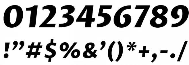 Proza Libre ExtraBold Italic Font OTHER CHARS