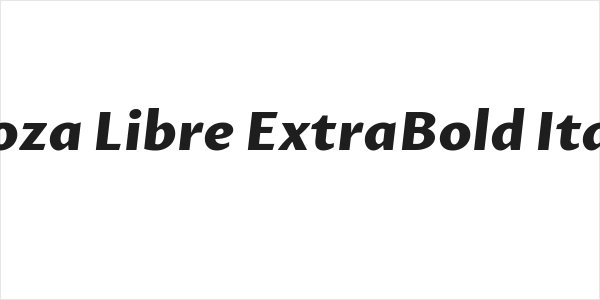 Proza Libre ExtraBold Italic Logo