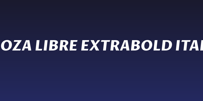 Proza Libre ExtraBold Italic Social Header