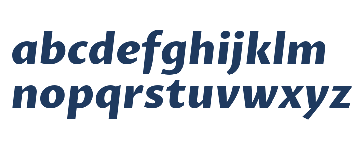 Proza Libre ExtraBold Italic Lowercase