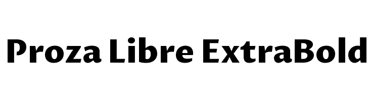 Proza Libre ExtraBold  font caratteri gratis