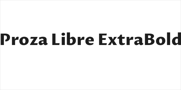 Proza Libre ExtraBold Logo