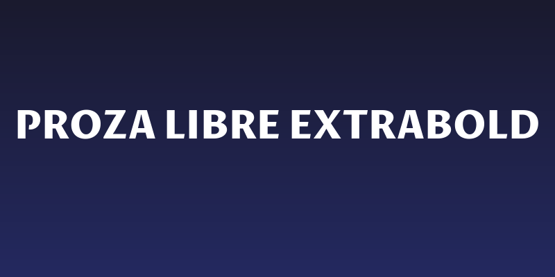 Proza Libre ExtraBold Social Header