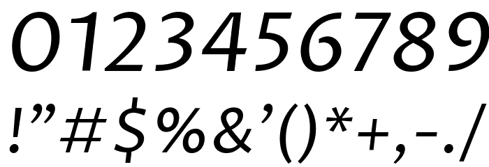 Proza Libre Italic Font OTHER CHARS