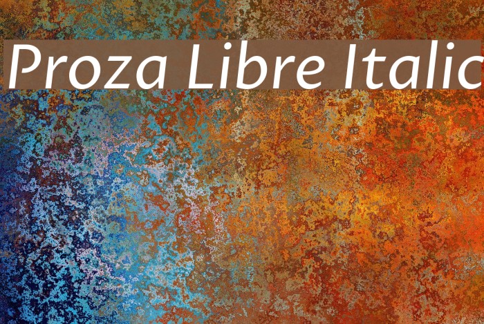 Proza Libre Italic Font examples
