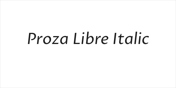 Proza Libre Italic Logo