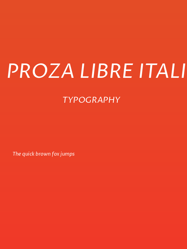 Proza Libre Italic Poster