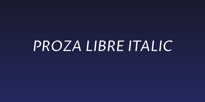 Proza Libre Italic Social Header