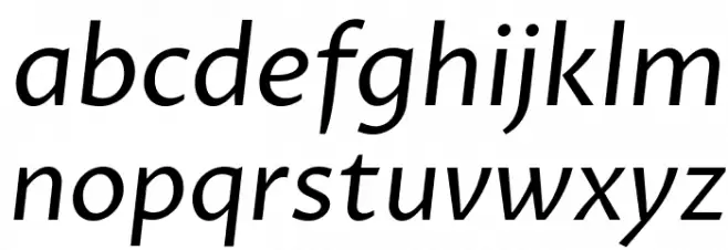 Proza Libre Italic फ़ॉन्ट लोअरकेस