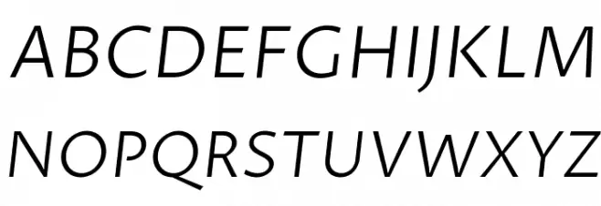 Proza Libre Light Italic फ़ॉन्ट अपरकेस