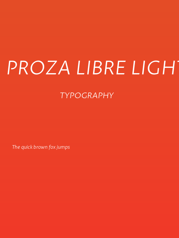 Proza Libre Light Italic Poster
