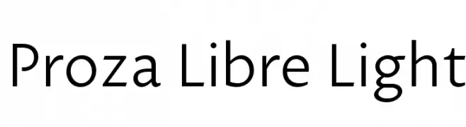 Proza Libre Light  Fuentes Gratis Descargar
