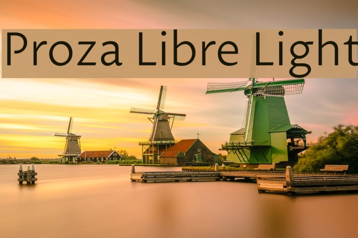 Proza Libre Light Font examples