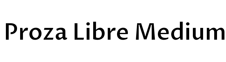 Proza Libre Medium  baixar fontes gratis