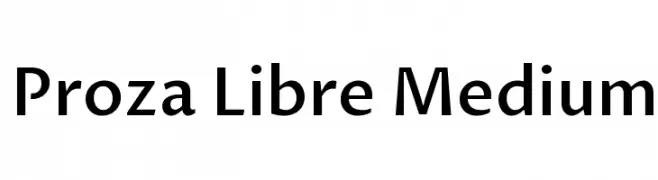 Proza Libre Medium  Fuentes Gratis Descargar