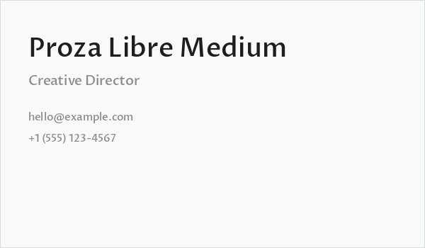 Proza Libre Medium Business Card