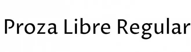 Proza Libre Regular  les polices de caractères gratuit tlcharger