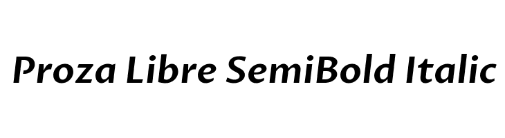 Proza Libre SemiBold Italic Fonte
