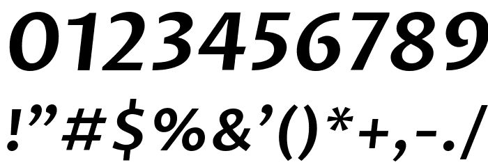 Proza Libre SemiBold Italic Font OTHER CHARS