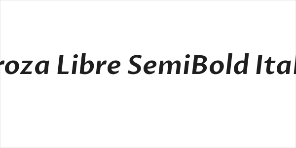 Proza Libre SemiBold Italic Logo