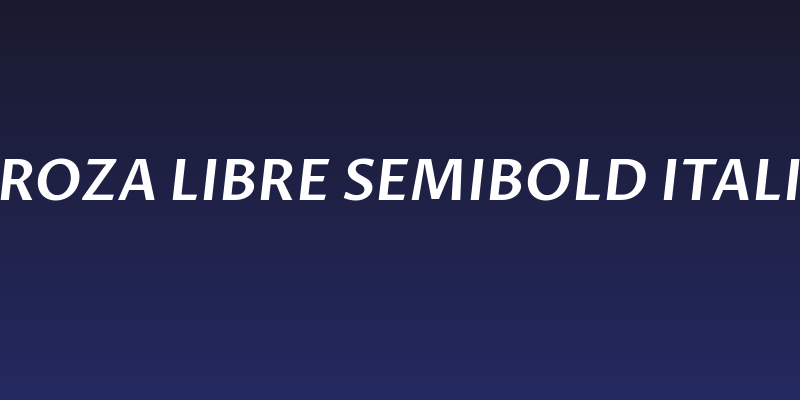 Proza Libre SemiBold Italic Social Header