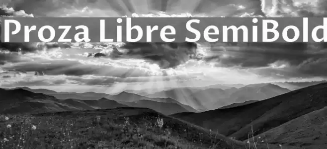 Proza Libre SemiBold Font examples