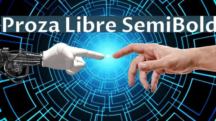 Proza Libre SemiBold Font examples