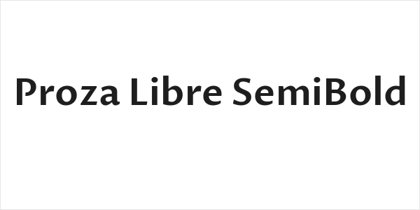 Proza Libre SemiBold Logo