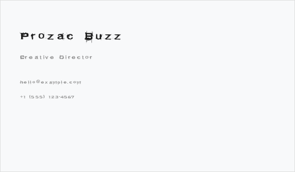 Prozac Buzz Business Card