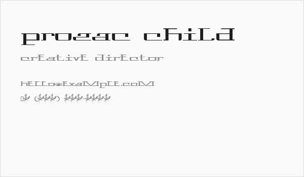Prozac Child Business Card