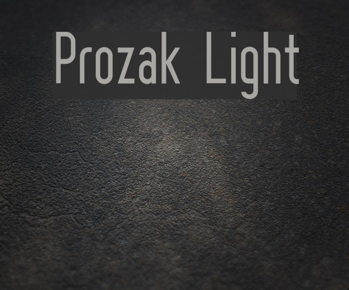 Prozak Light Font examples