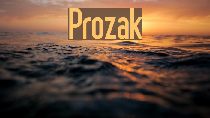 Prozak Font examples