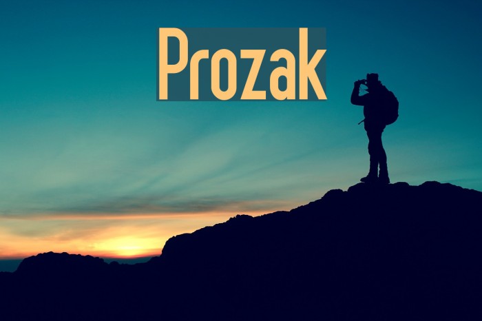 Prozak Font examples
