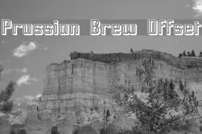 Prussian Brew Offset Fonte examples