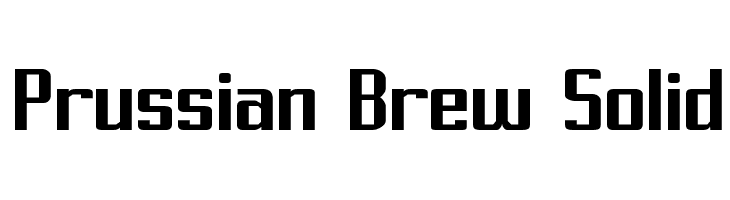 Prussian Brew Solid Font