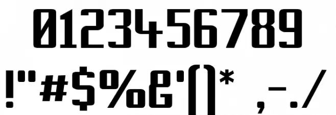 Prussian Brew Solid Font OTHER CHARS