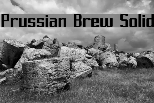 Prussian Brew Solid Font examples