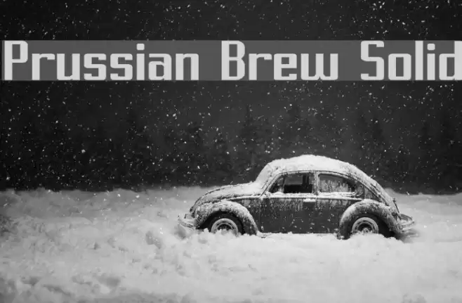 Prussian Brew Solid Font examples