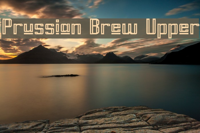 Prussian Brew Upper Font examples