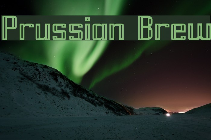 Prussian Brew Font examples