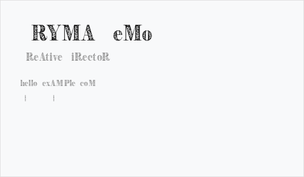 Pryma Demo Business Card