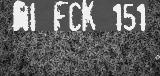 pRint Fuck 151 Font examples