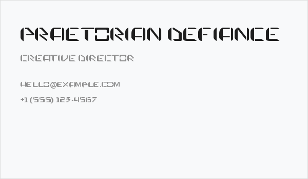 praetorian defiance Business Card