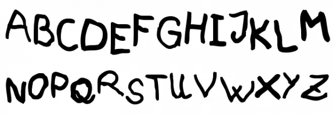 pree-school Font UPPERCASE