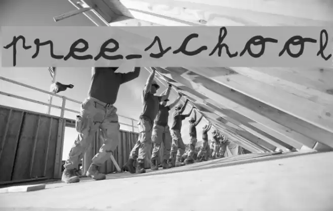 pree-school Шрифта examples