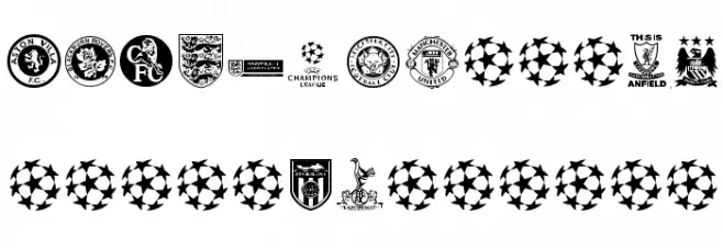 premiership خط أحرف كبيرة