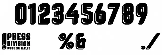 press division Font OTHER CHARS