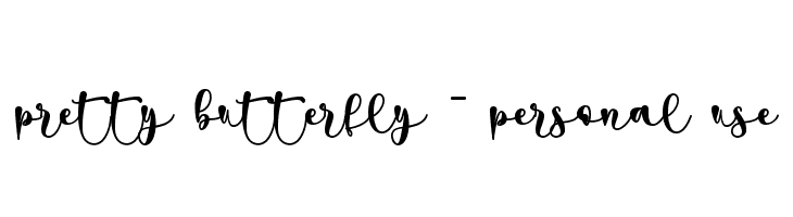 pretty butterfly - personal use  لخطوط تنزيل