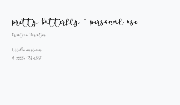 pretty butterfly - personal use Business Card
